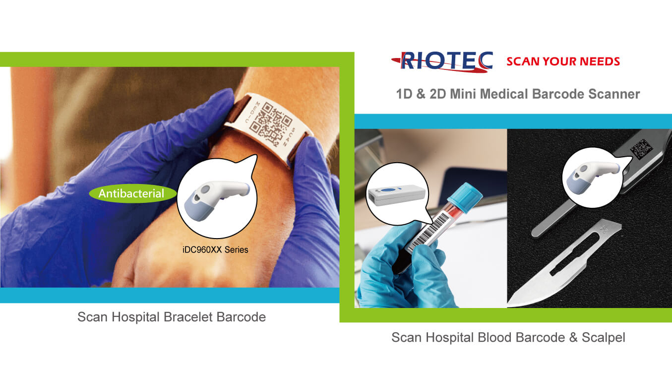 Scan Hospital Bracelet, Blood Barcodes, and Scalpel 2D code Scan Hospital Bracelet, Blood Barcodes, and Scalpel 2D code